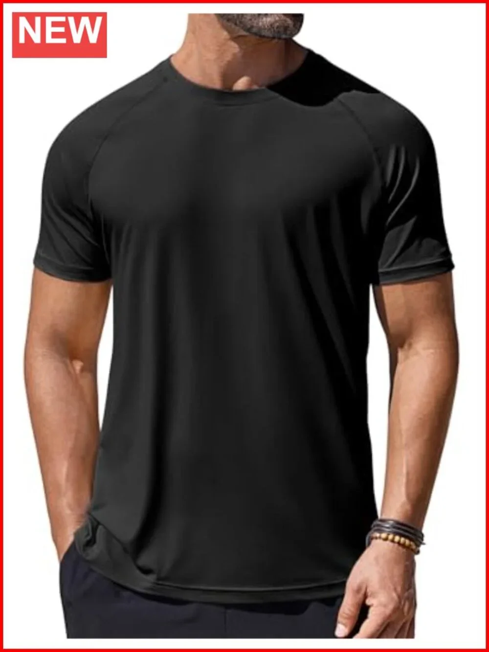 Men's UPF 50+ Rash Guard Swim Shirt Quick Dry UV Protection Tee for Surfing